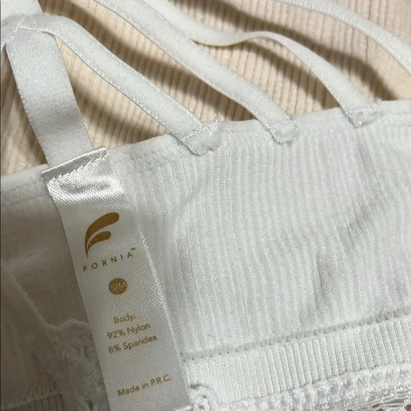 Lace Trim Halter Bralette Bundle- Black, Cream, White - Picture 3 of 3